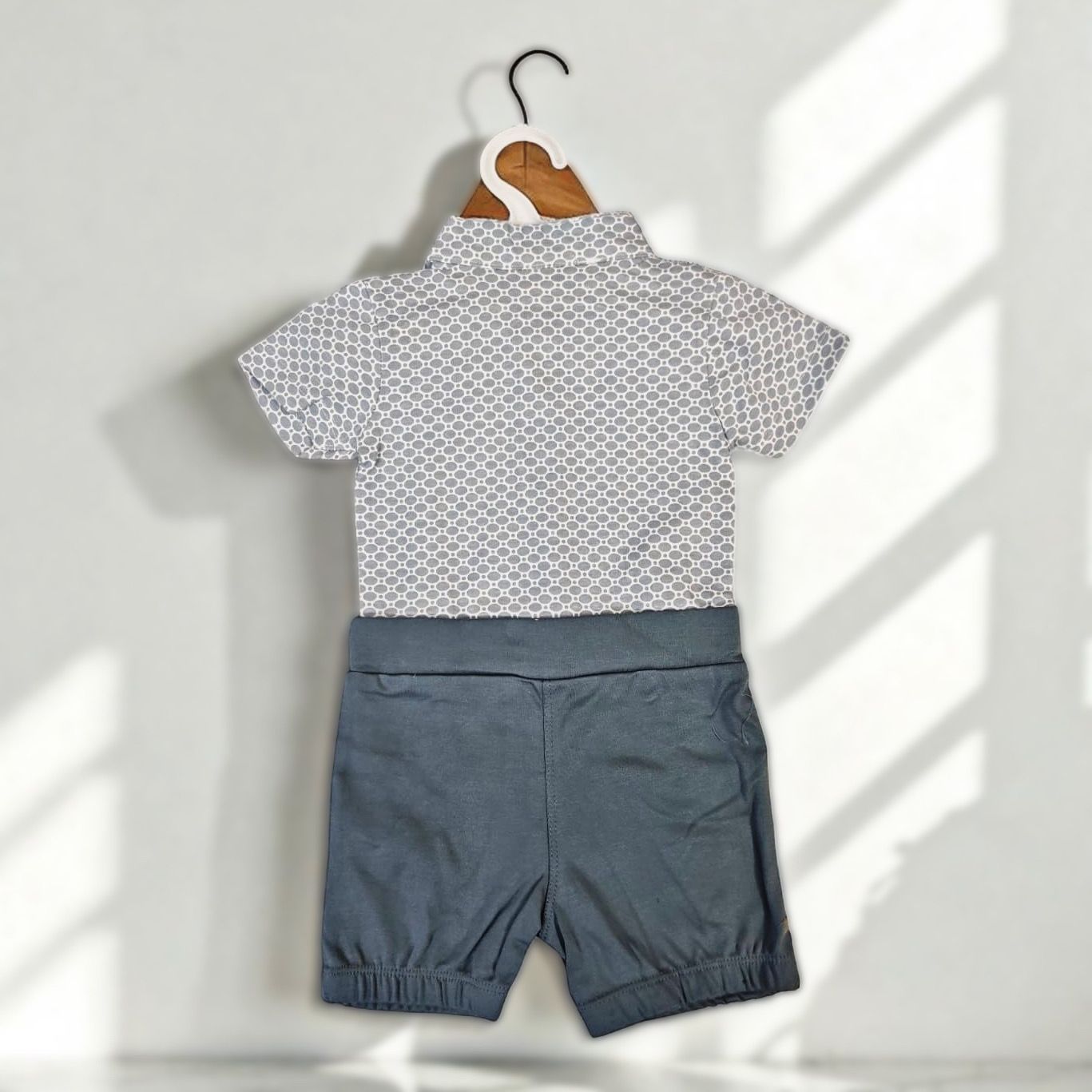 Classic British Baby Romper – Elegant Design with Timeless Detailing