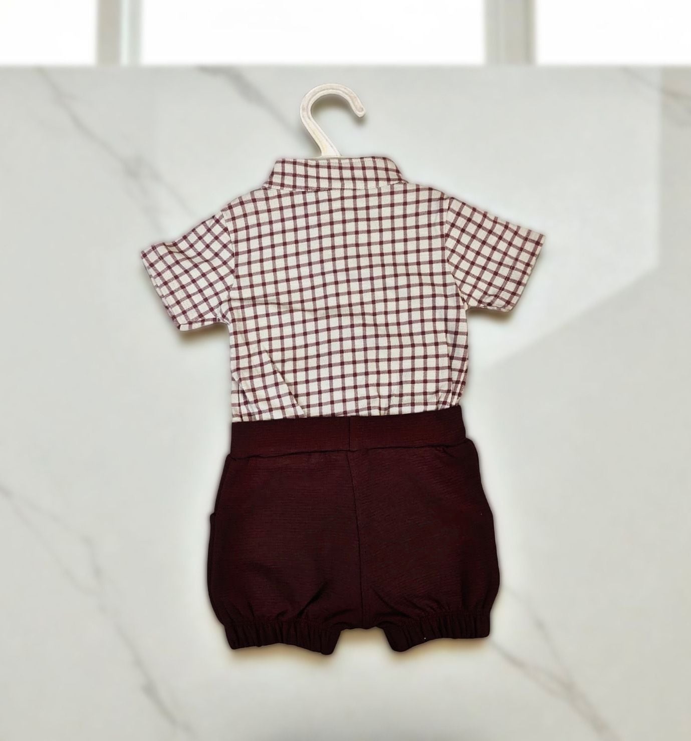 Baby Boy Suspender Romper Set