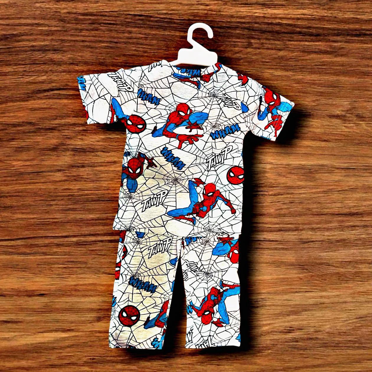 Spider Man Print Nightwear Set for Baby Boys Ages 0 to 3 Years