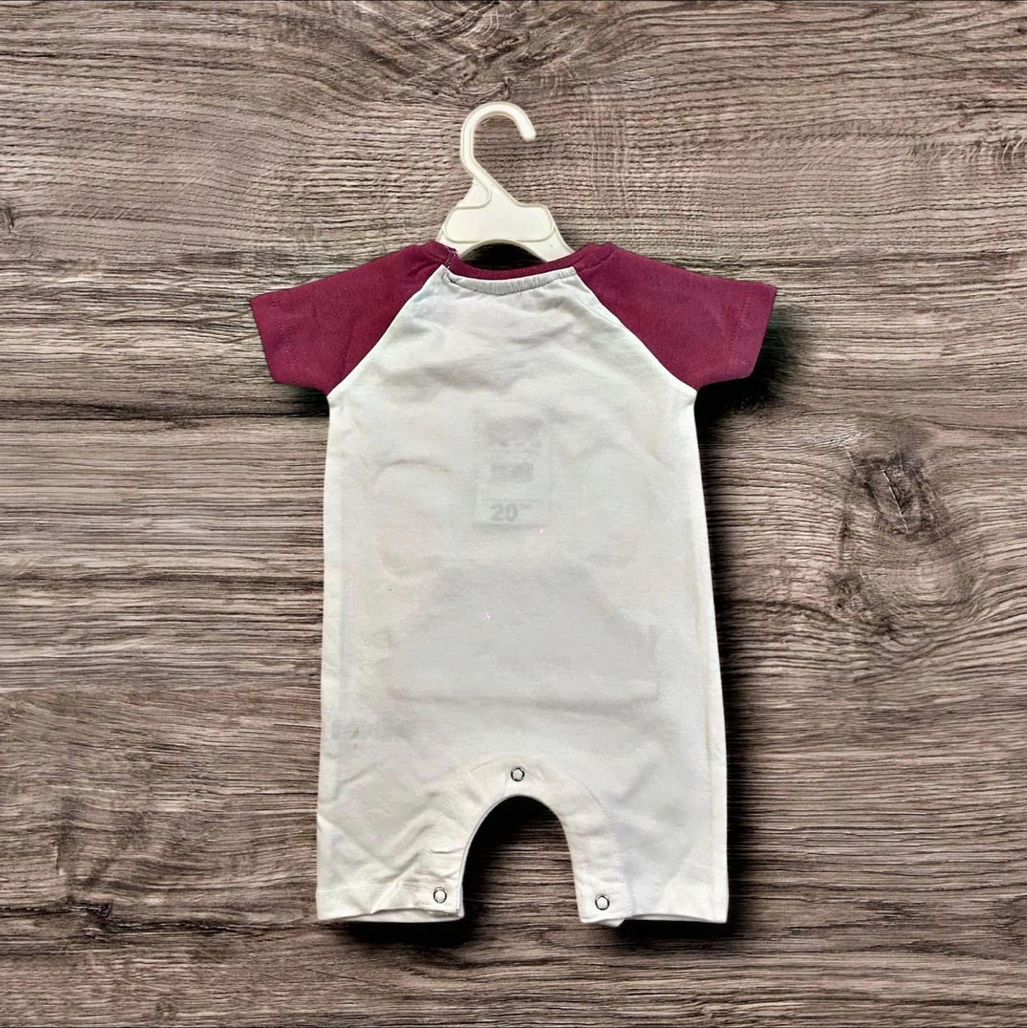 Boys Cotton Crab Print Jumpsuit in Maroon