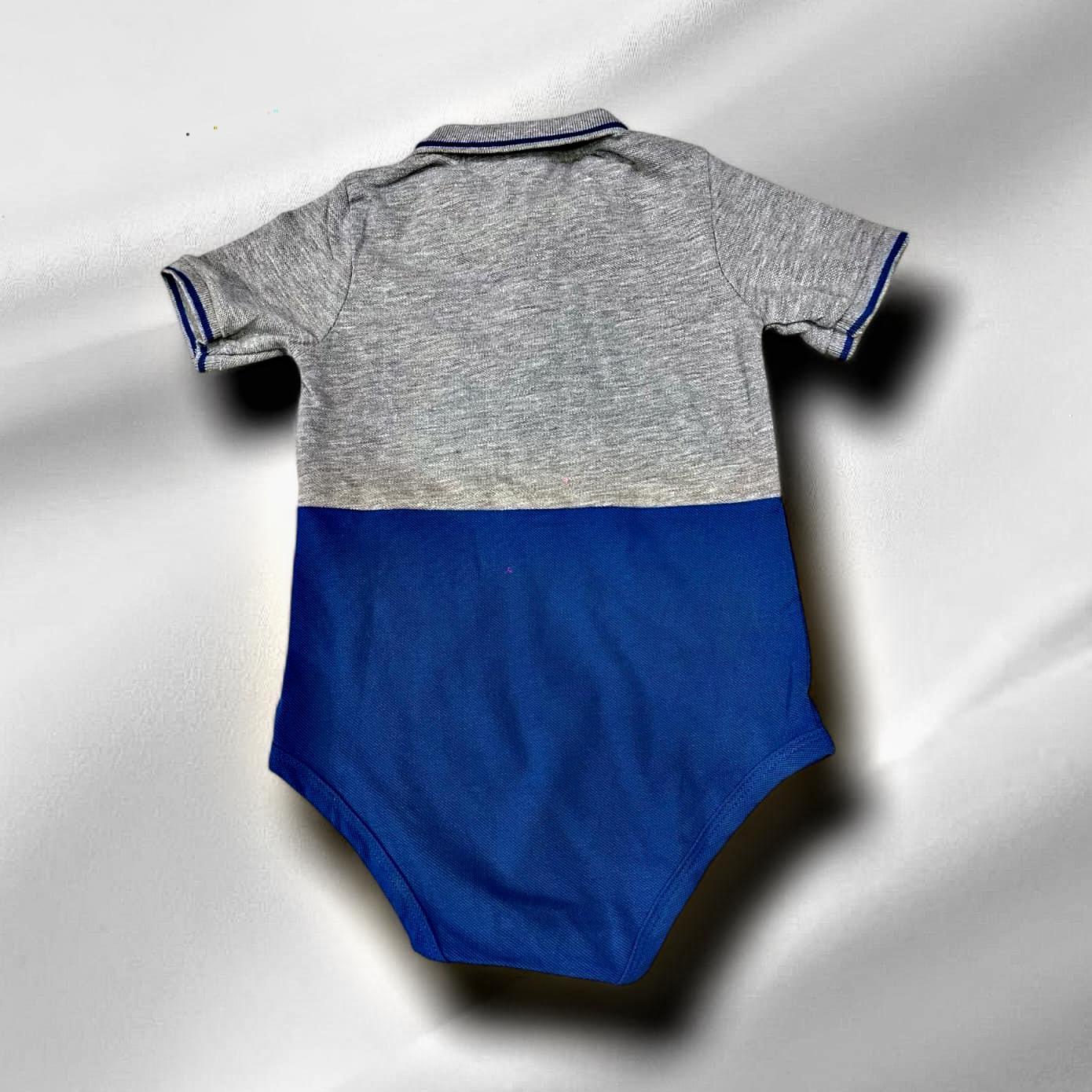 Cubtales Two-Tone Polo Bodysuit for Baby Boys & Toddlers