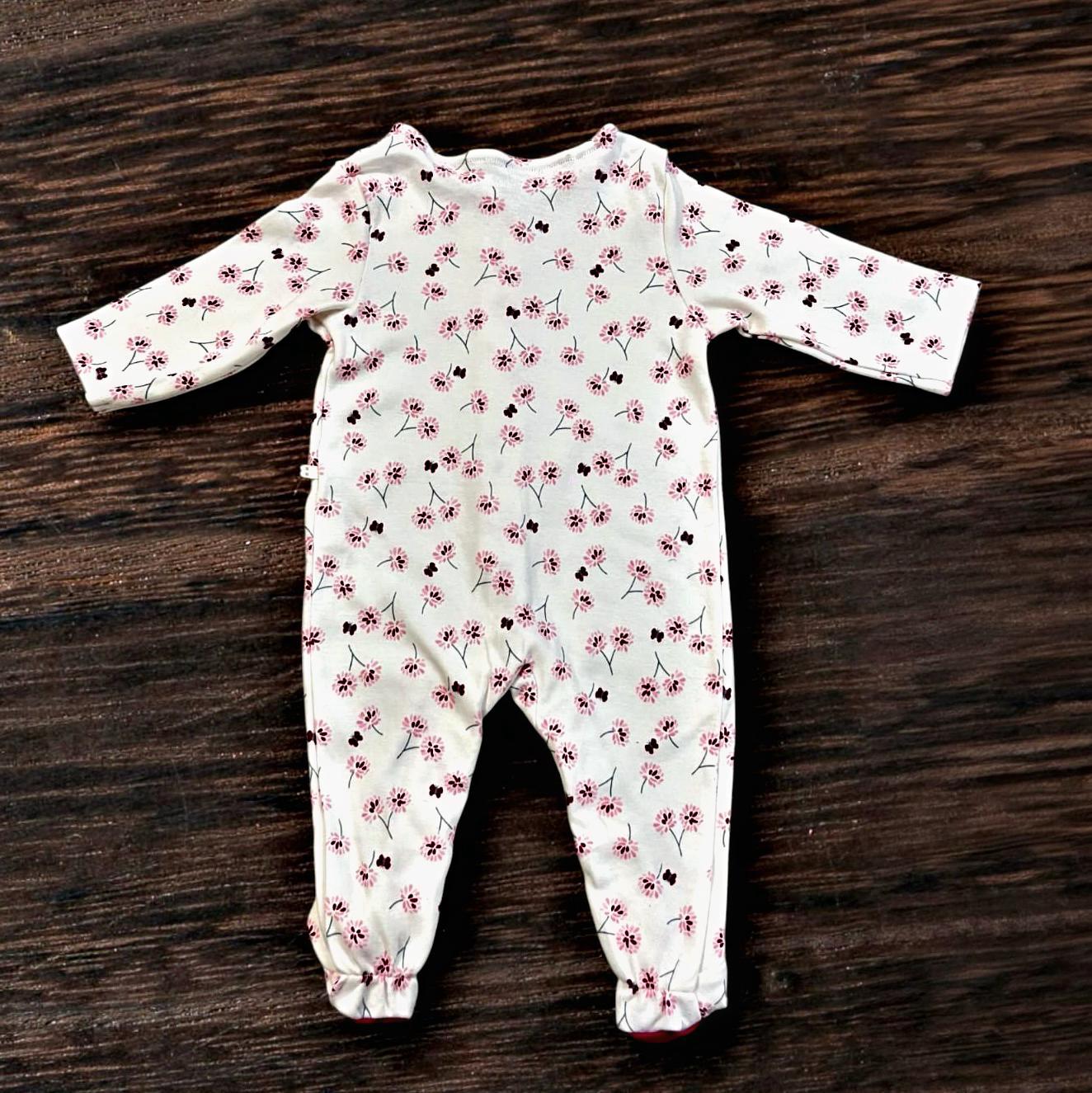 Cubtales Girls Floral Print Footed Sleepsuit Cotton for Baby Girls