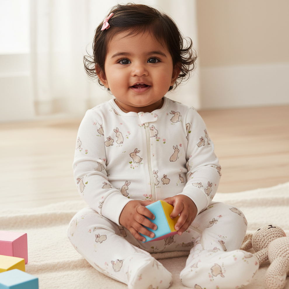 Cubtales Bear Face Cotton Jumpsuit for Babies & Toddlers