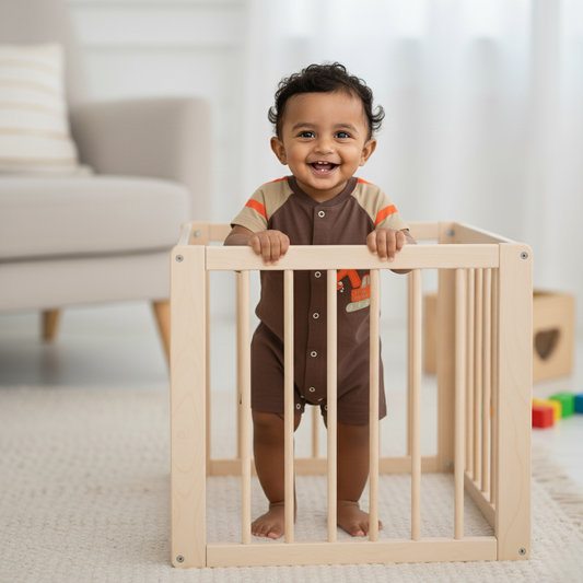 Cubtales Excavator Print Brown Romper for Baby Boys & Toddlers