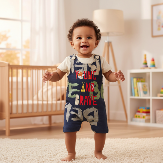 Cubtales Young & Brave Romper for Boy's
