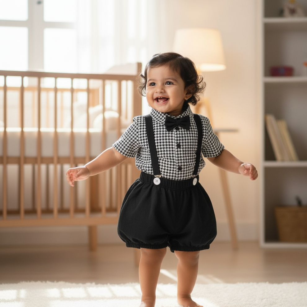 Cubtales Gentleman Style Romper for Boys – Made for Play, Cuddles & Giggles