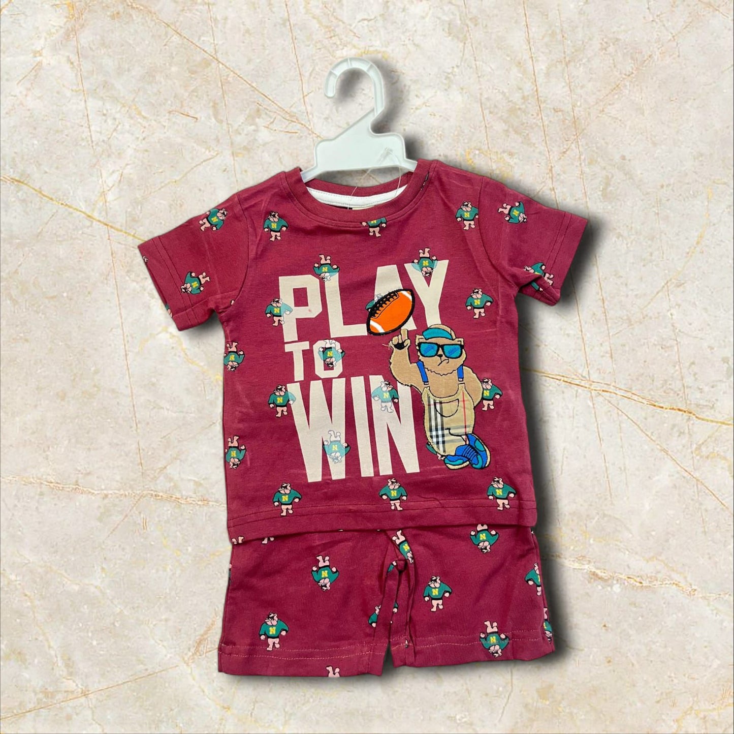 Cubtales Play to Win T-Shirt & Shorts Set for Boys