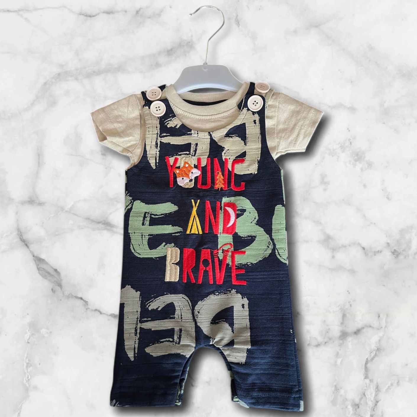 Cubtales Young & Brave Romper for Boy's