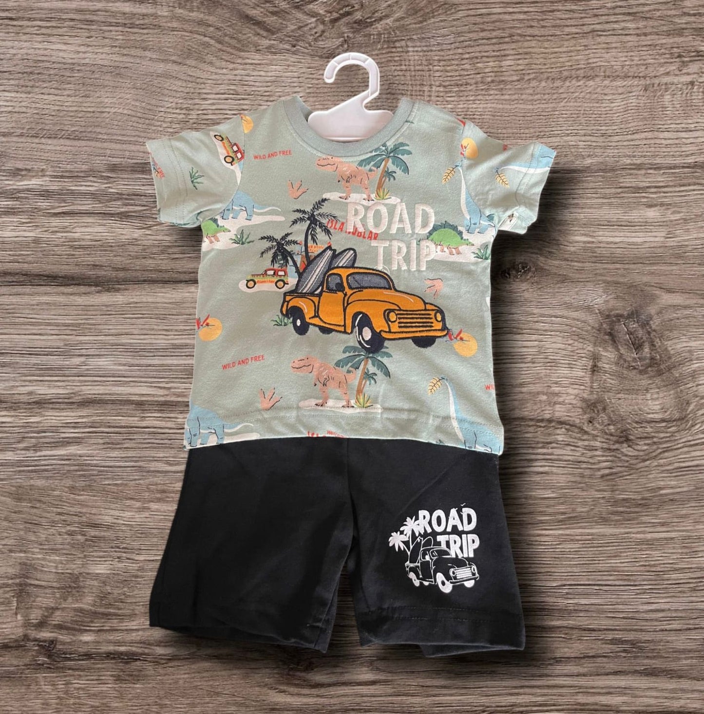 Cubtales Road Trip T-Shirt & Shorts Set for Boys