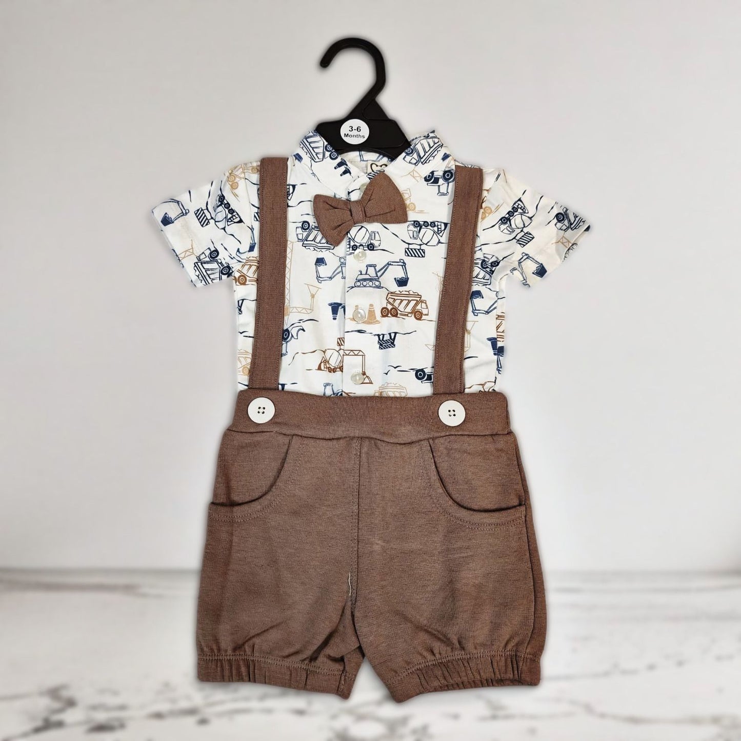Formal Romper for Baby Boys – Includes Bow Tie & Classic Styling