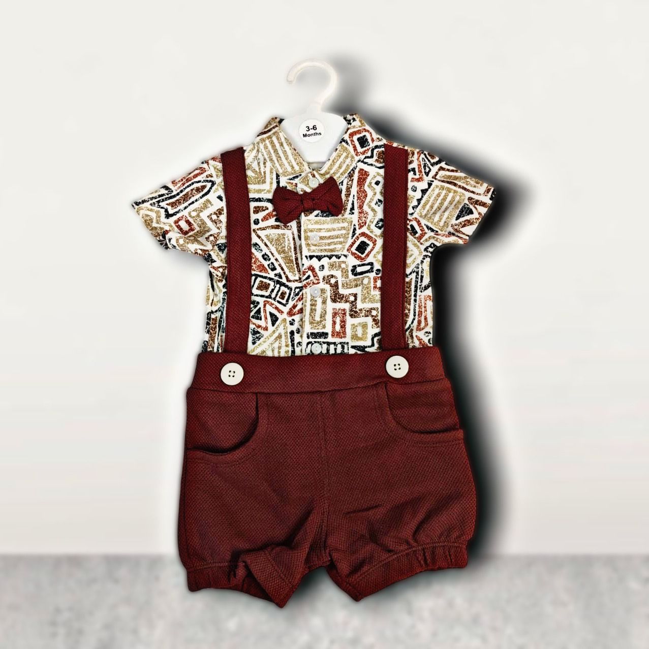 Formal Romper for Baby Boys – Bow Tie & Classic Styling