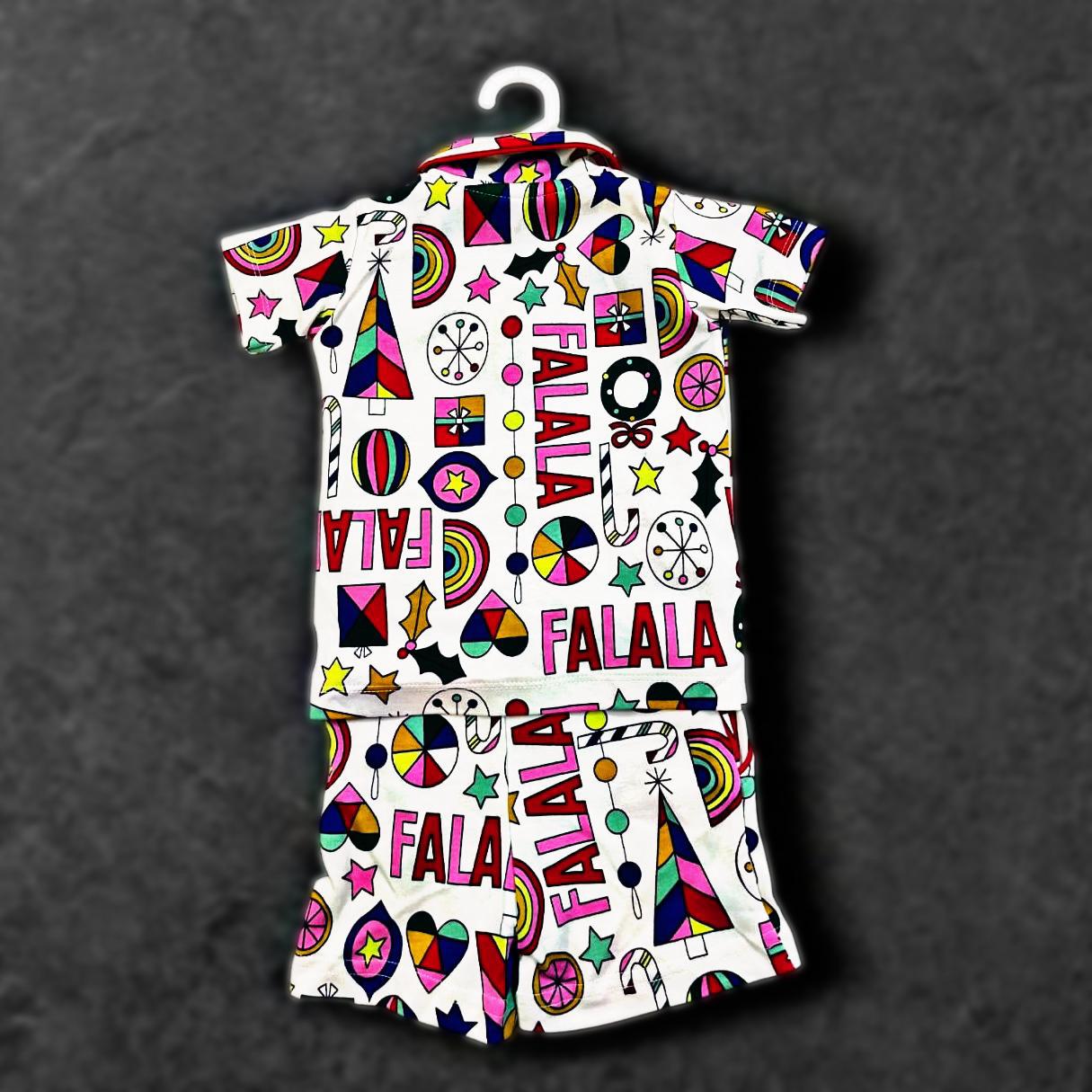 Girls Co-ord Set in Printed Cotton – Heart Motif | Cubtales