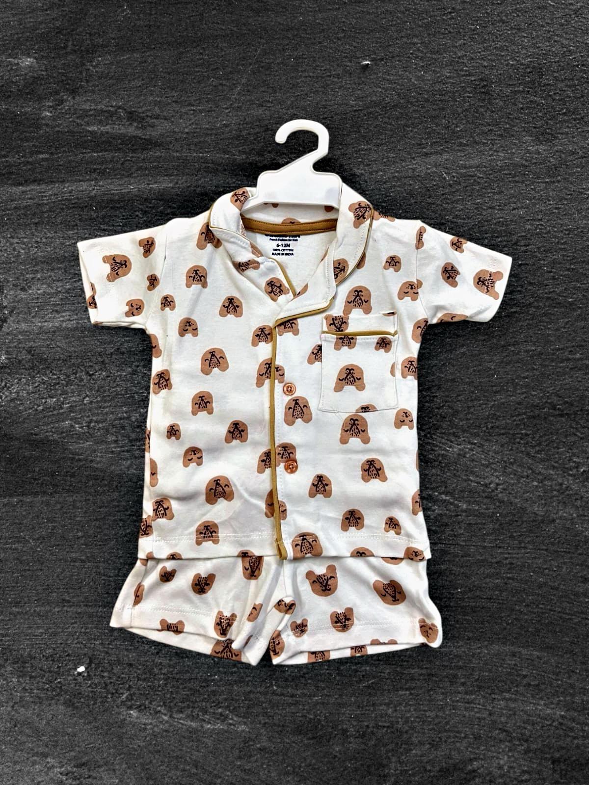 Girls Co-ord Set in Animal Cotton – Heart Motif | Cubtales