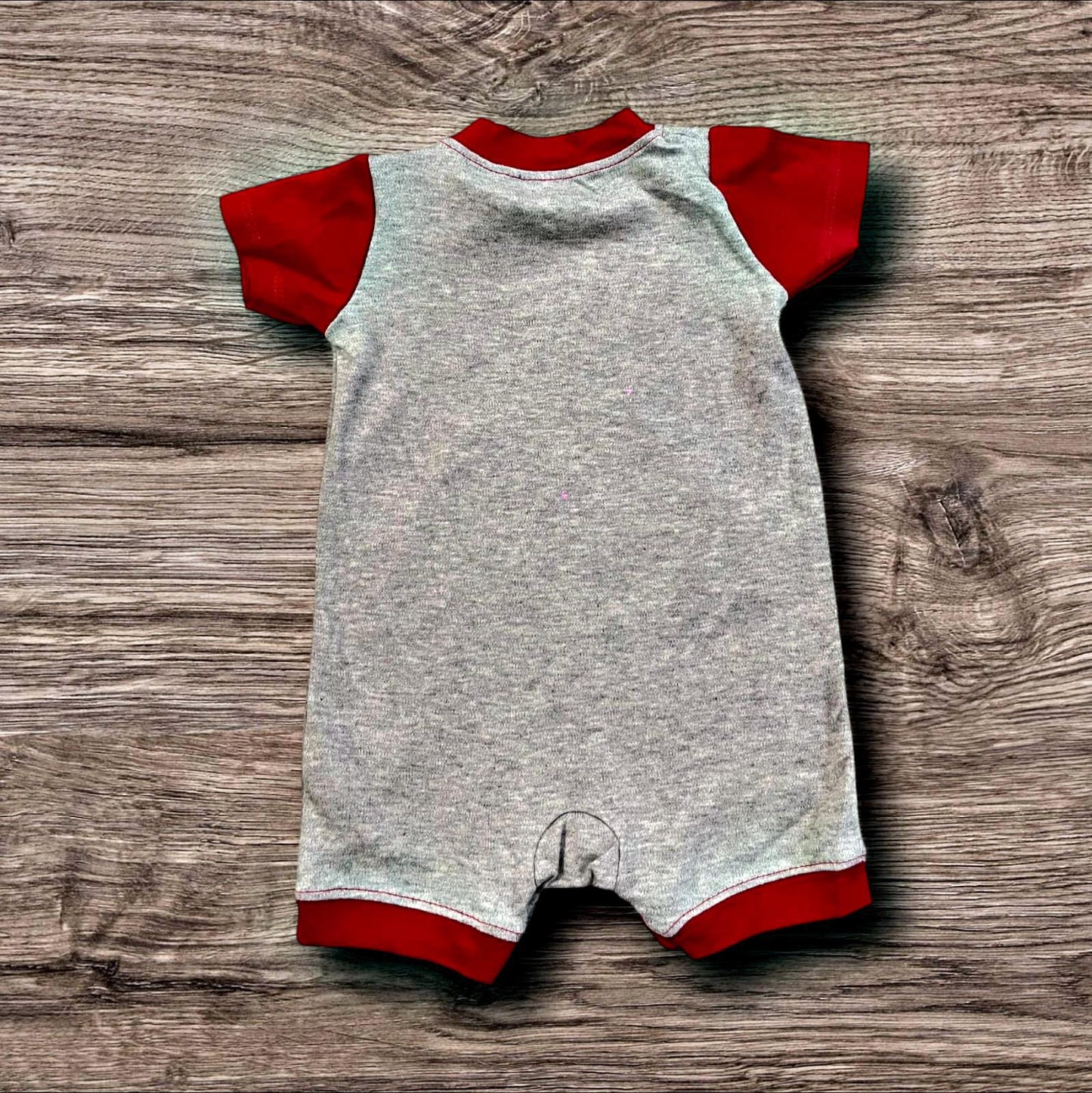 Cubtales Car Print Grey & Red Romper for Baby Boys & Toddlers